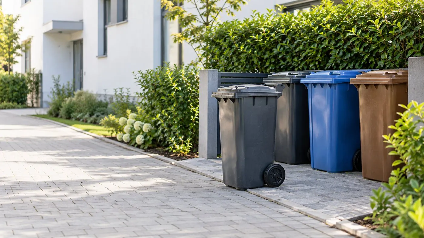 Mülltonnenservice: Bereitstellen und Stellplatz